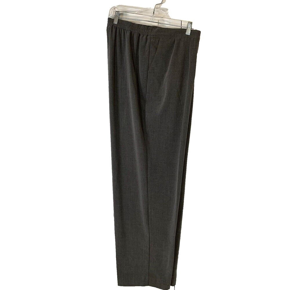 Women Within Dress Slacks Pleated Front Gray Elastic Back Waistband 16W New